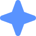 Simple blue star graphic design